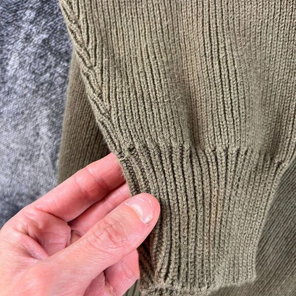 SOLD Vtg LL Bean Fisherman Heavy Knitted Sweater Half Button Pullover Men's XL - Picture 9 of 10